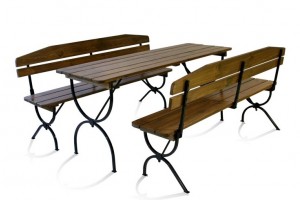 beer benches with backrest 