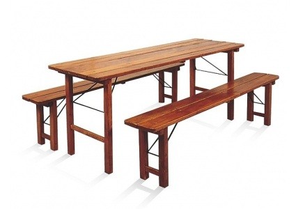 stoły i ławki piwne wykonane z drewna